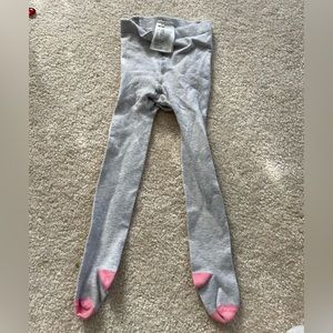 H&M Solid Gray Tights with pink accents
